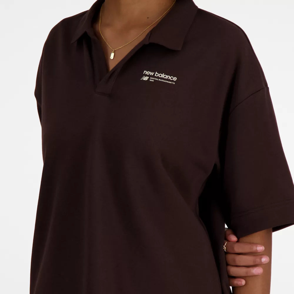 Linear Heritage French Terry Collared Shirt