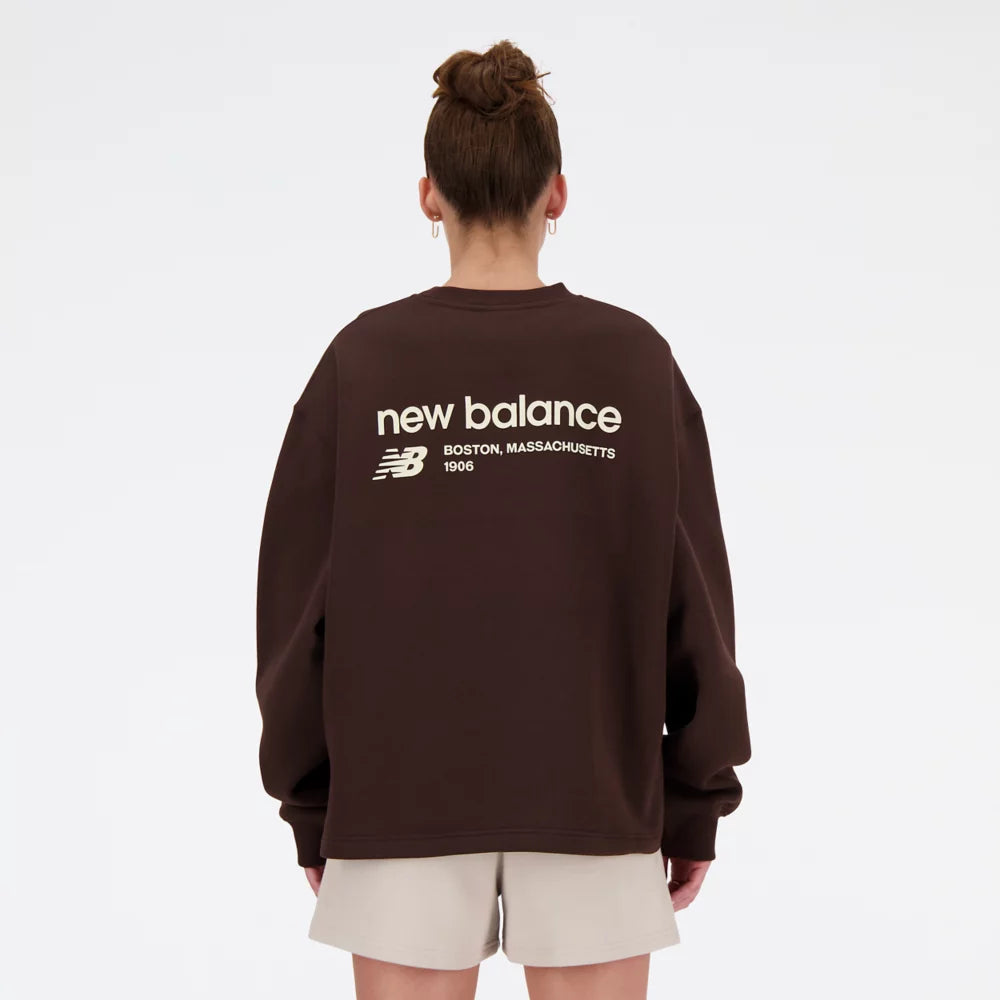 Linear Heritage Brushed Back Fleece Crewneck