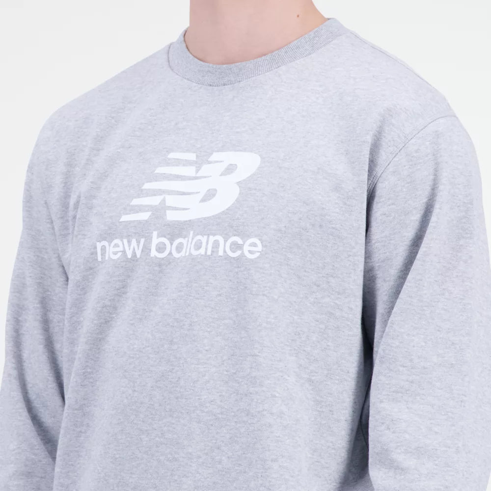 Essentials Stacked Logo French Terry Crewneck