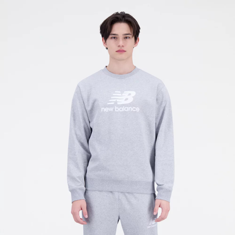 Essentials Stacked Logo French Terry Crewneck