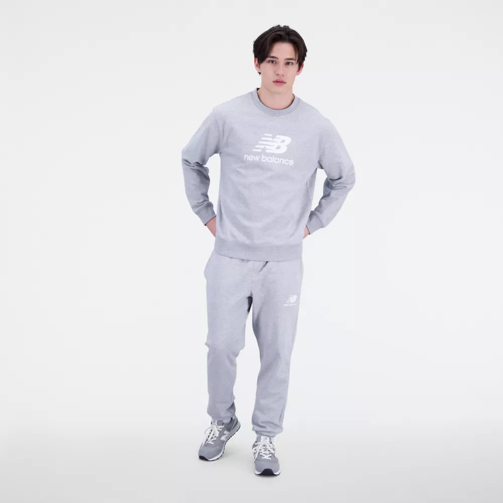 Essentials Stacked Logo French Terry Crewneck