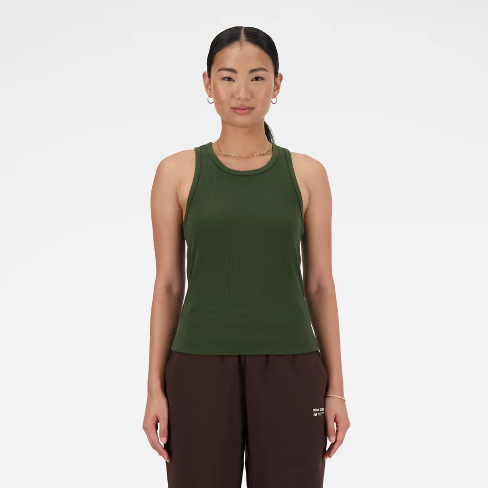 Linear Heritage Rib Knit Racer Tank