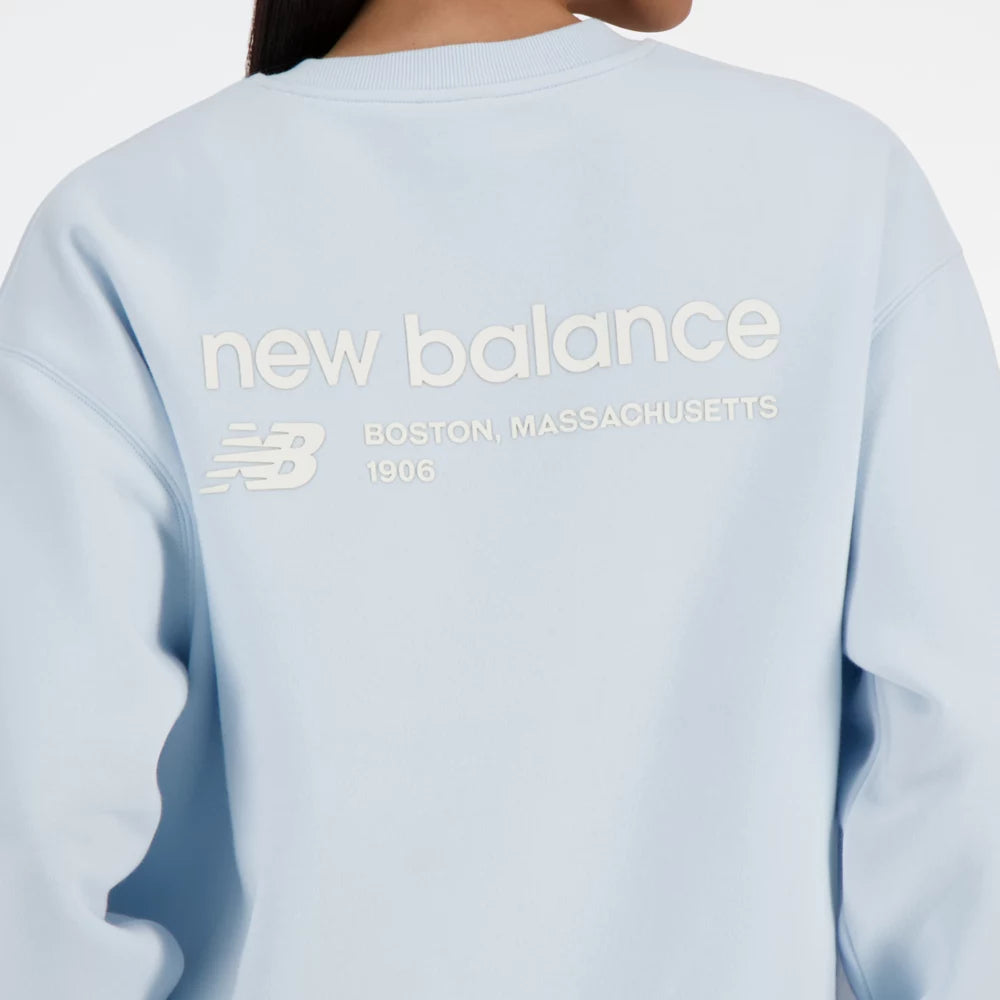 Linear Heritage Brushed Back Fleece Crewneck