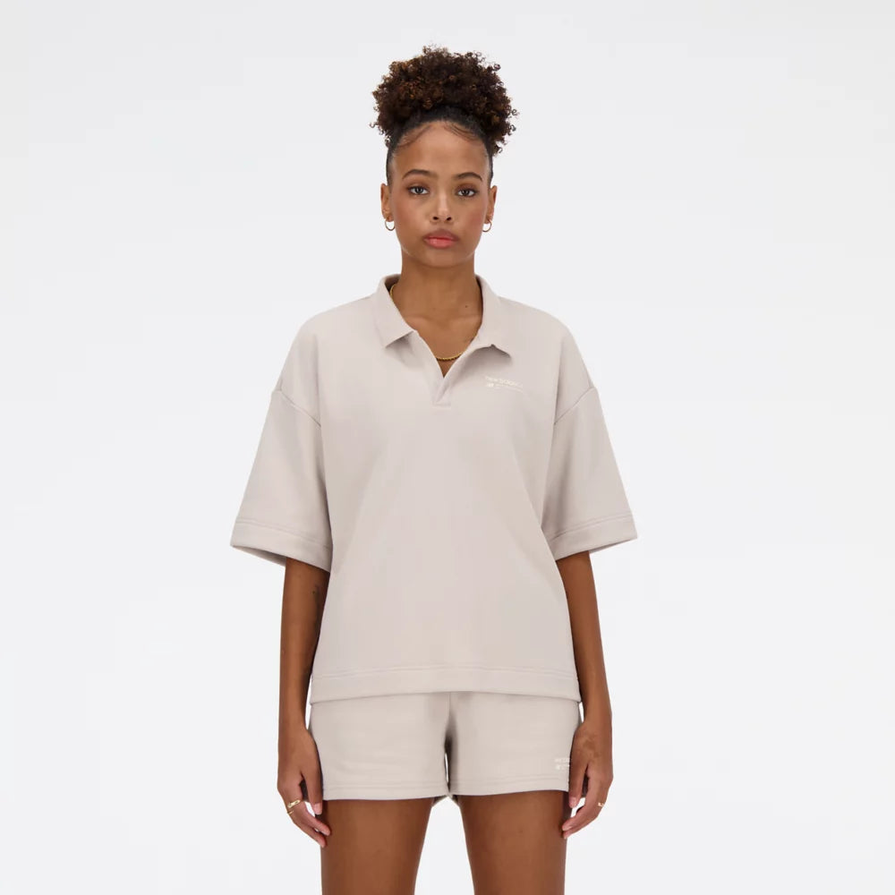 Linear Heritage French Terry Collared Shirt