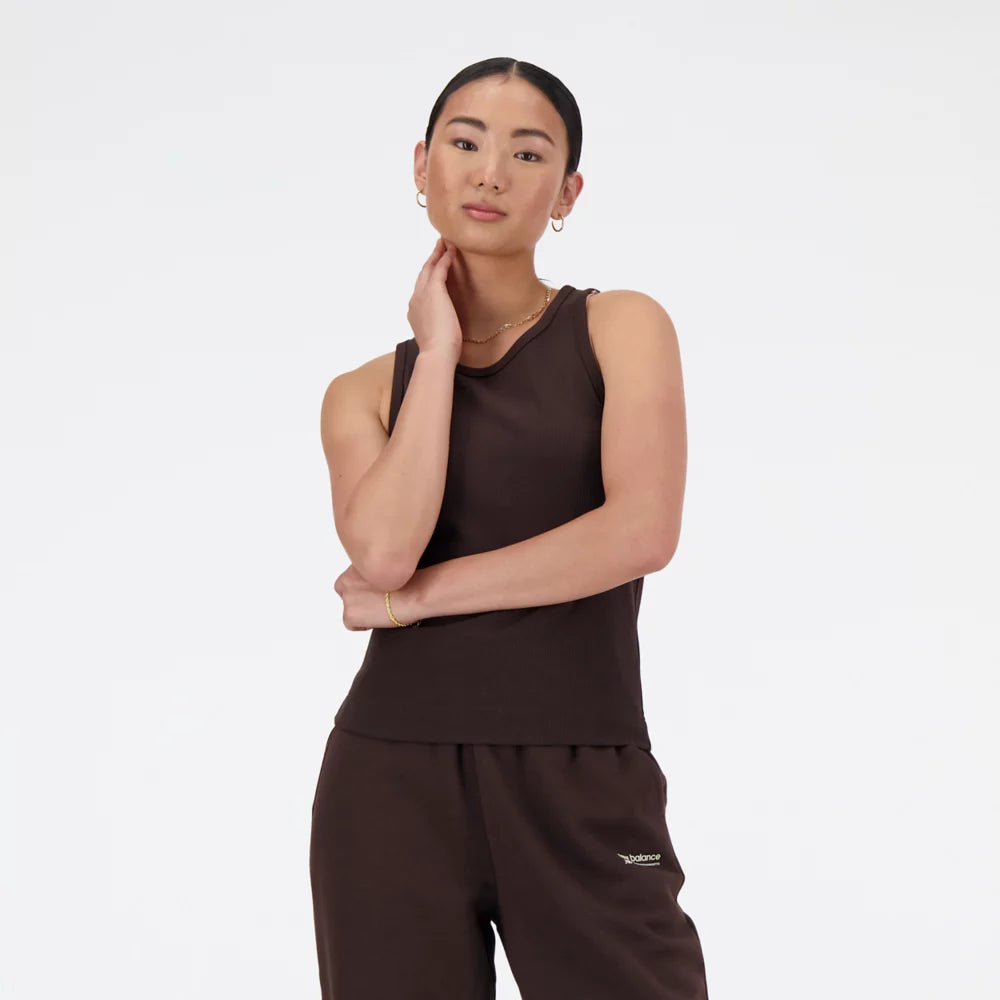 Linear Heritage Rib Knit Racer Tank
