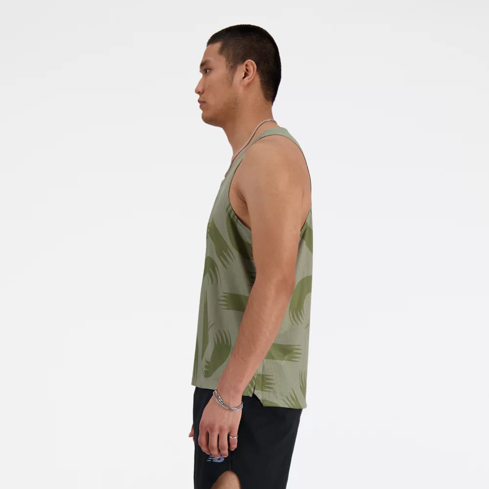 London Edition Printed NB Athletics Run  Singlet