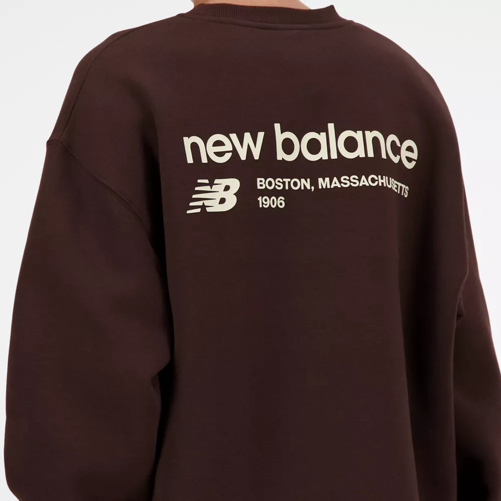 Linear Heritage Brushed Back Fleece Crewneck