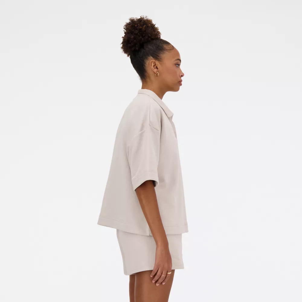 Linear Heritage French Terry Collared Shirt