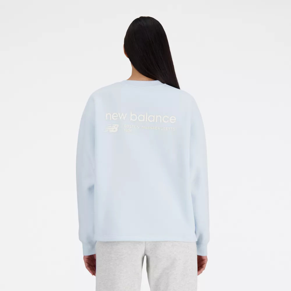 Linear Heritage Brushed Back Fleece Crewneck