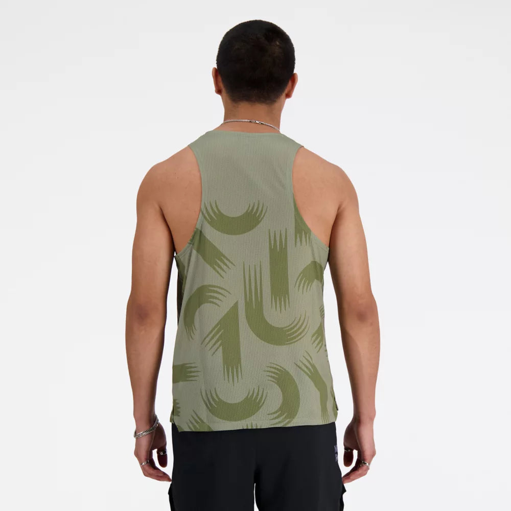 London Edition Printed NB Athletics Run  Singlet