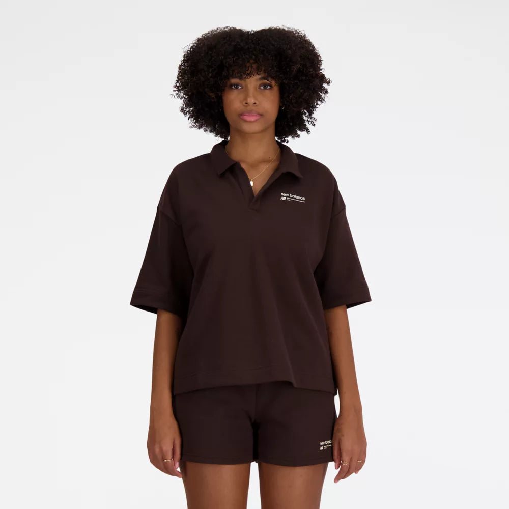 Linear Heritage French Terry Collared Shirt