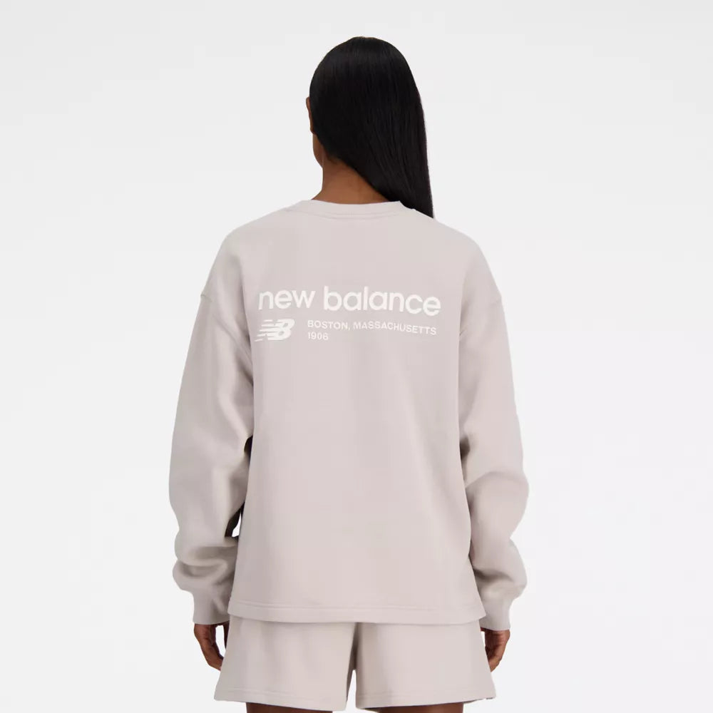 Linear Heritage Brushed Back Fleece Crewneck
