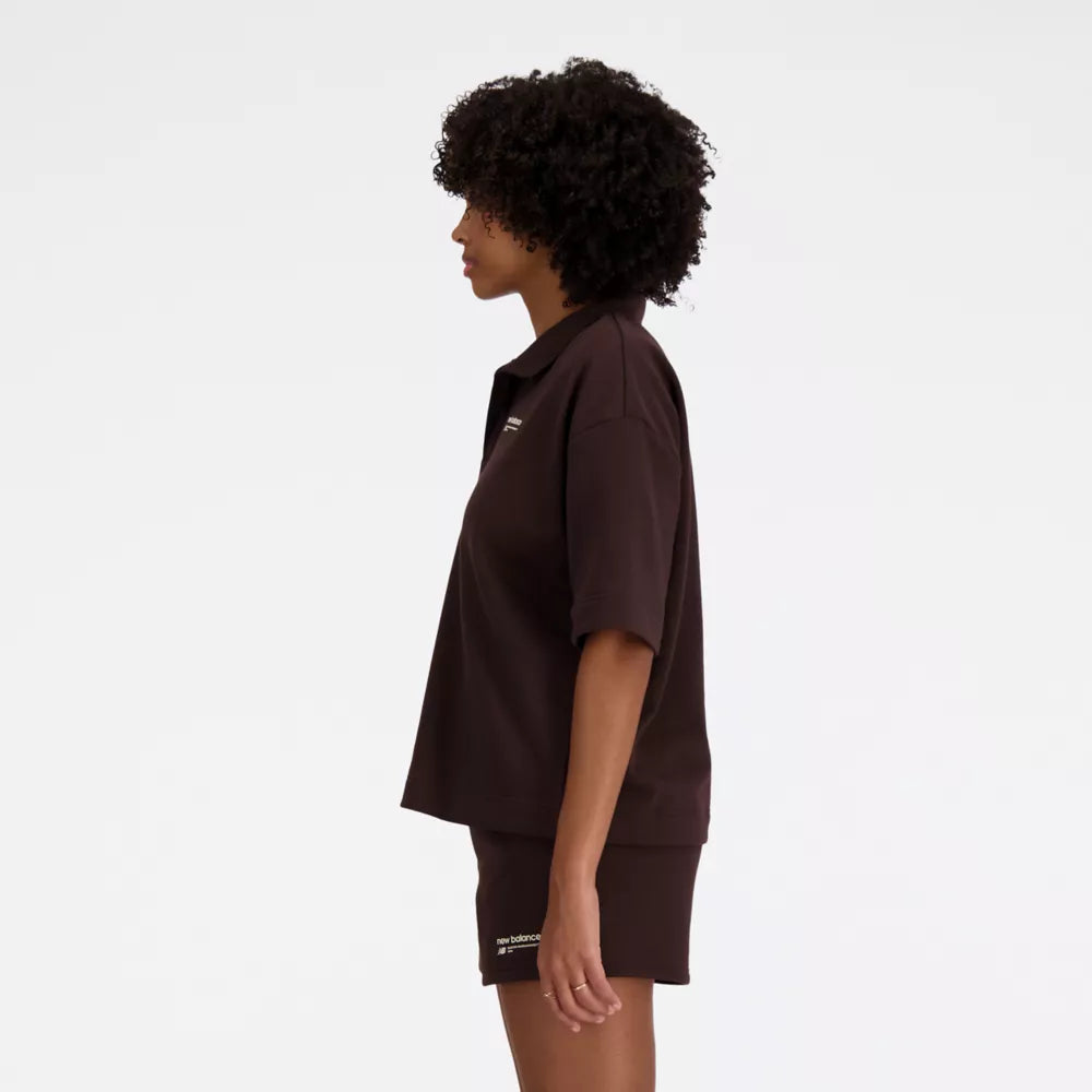 Linear Heritage French Terry Collared Shirt