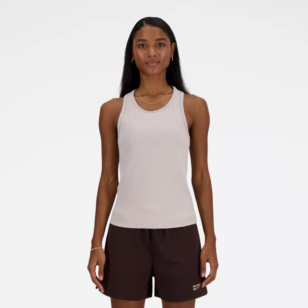 Linear Heritage Rib Knit Racer Tank